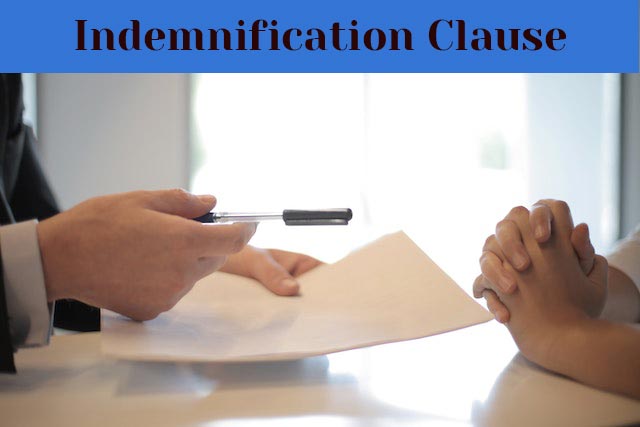 Indemnification clause